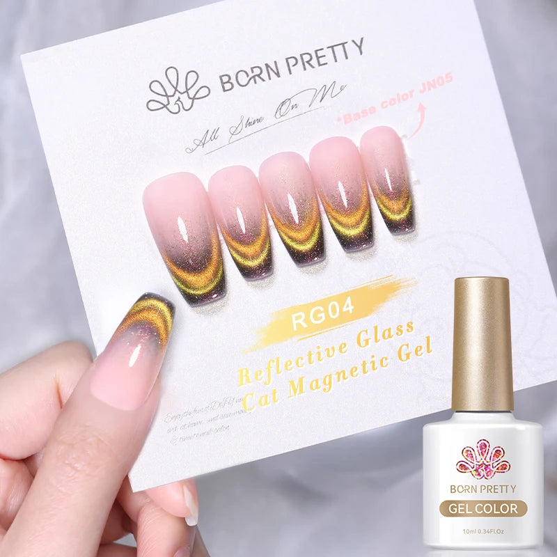 BORN PRETTY 10ml Water Light Cat Magnetic Gel Nail Polish Nail Supplies Vernis Winter Autumn Semi Permanent Christmas Xmas Gel