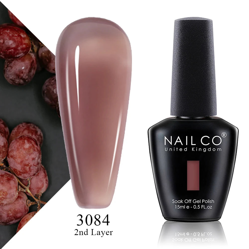 NAILCO 15ml Nail Polish Gel Vernis Semi Permanent UV Gel Gel Polish Manicure Varnish Nail Art Nude Gel Poliish