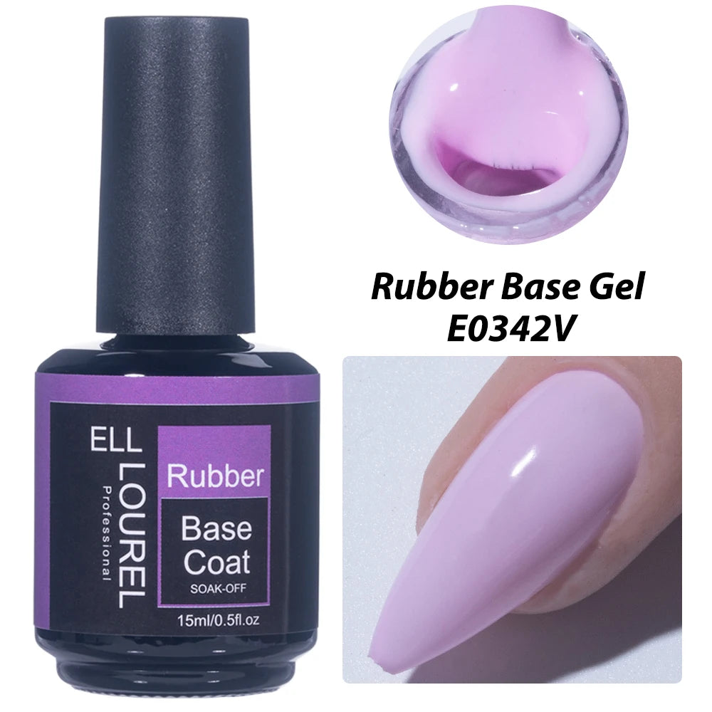 Vernis Semi-Permanent Base Rubber ELL LOUREL - plusieurs couleurs 15ml
