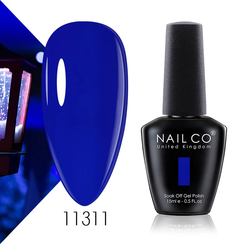 NAILCO 15ml Gel Nail Polish Vernis Semi Permanent Solid Soak Off UV Gel Varnish Nail Art Manicure BaseTop Coat