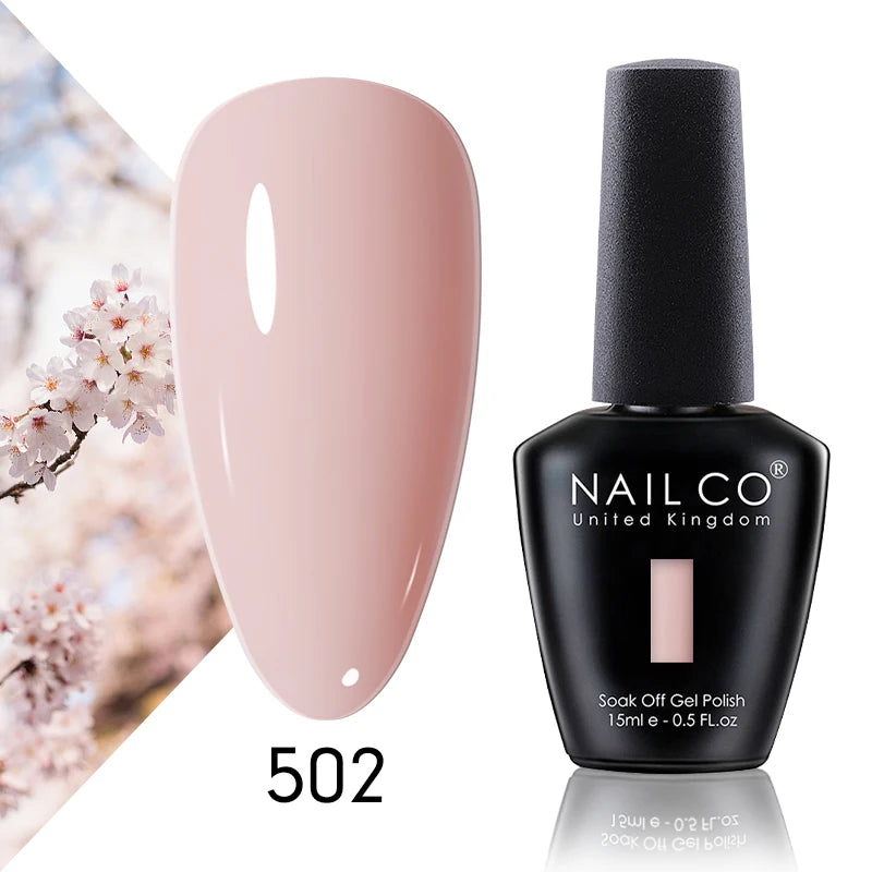 NAILCO 15ml Gel Nail Polish Vernis Semi Permanent Solid Soak Off UV Gel Varnish Nail Art Manicure BaseTop Coat