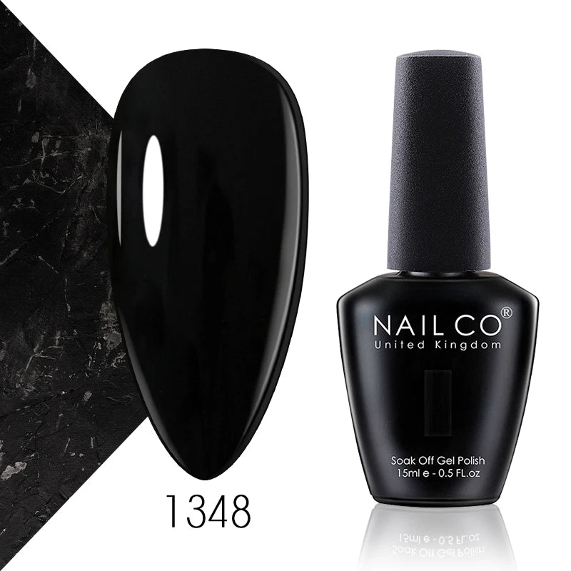 NAILCO 15ml Gel Nail Polish Vernis Semi Permanent Solid Soak Off UV Gel Varnish Nail Art Manicure BaseTop Coat