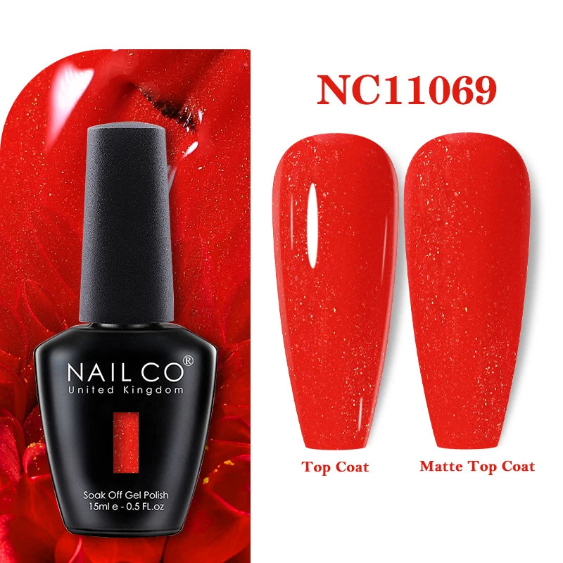 NAILCO 15ml Vernis Semi Permanent UV  Varnish Gel Nail Polish Nails Art Gel Manicure Design TOP BASE Hybrid