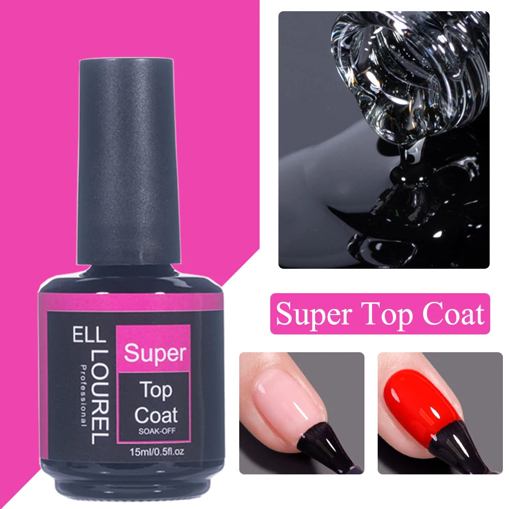Vernis Semi-Permanent Base Rubber ELL LOUREL - plusieurs couleurs 15ml