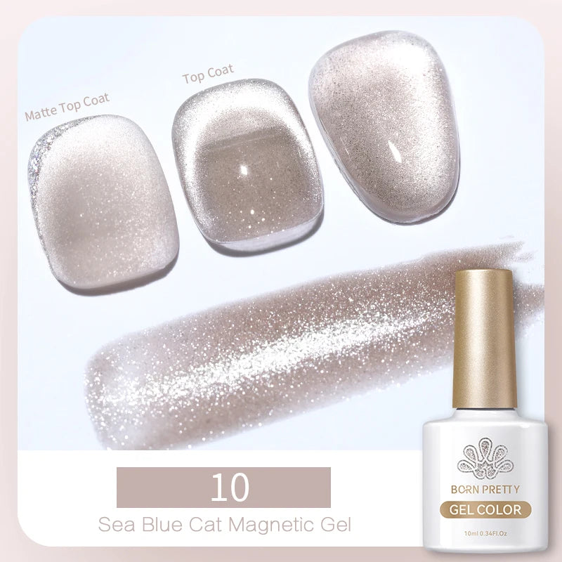BORN PRETTY 10ml Water Light Cat Magnetic Gel Nail Polish Nail Supplies Vernis Winter Autumn Semi Permanent Christmas Xmas Gel