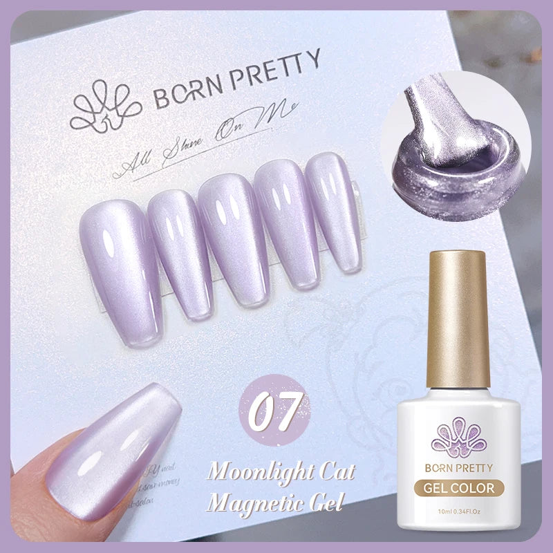 BORN PRETTY 10ml Water Light Cat Magnetic Gel Nail Polish Nail Supplies Vernis Winter Autumn Semi Permanent Christmas Xmas Gel