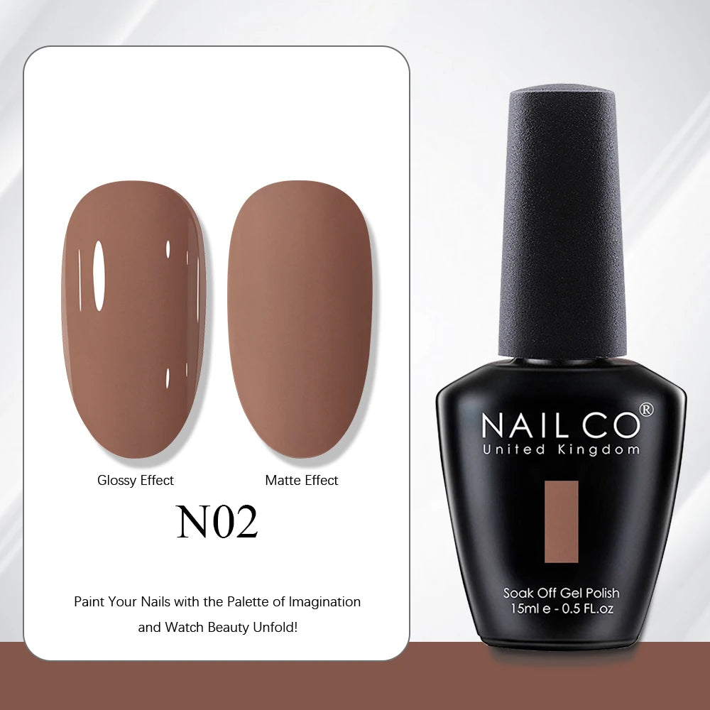 NAILCO 15ml Nail Polish Gel Vernis Semi Permanent UV Gel Gel Polish Manicure Varnish Nail Art Nude Gel Poliish