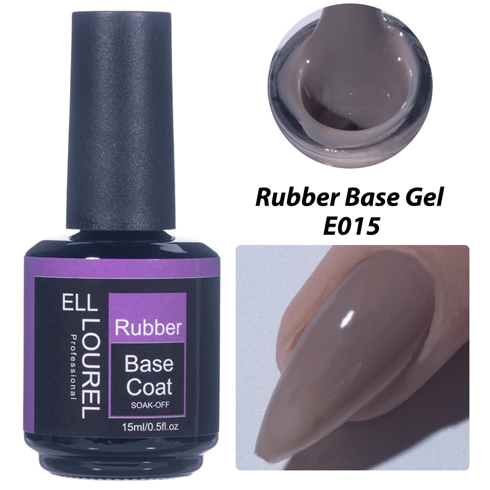 Vernis Semi-Permanent Base Rubber ELL LOUREL - plusieurs couleurs 15ml