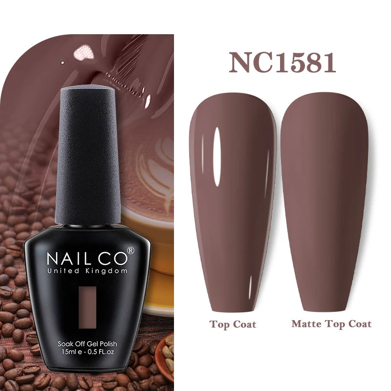 NAILCO 131Colors Vernis Semi Permanent UV Varnish Gel Nail Polish Nails Art Gel Manicure TOP BASE Varnish Hybrid