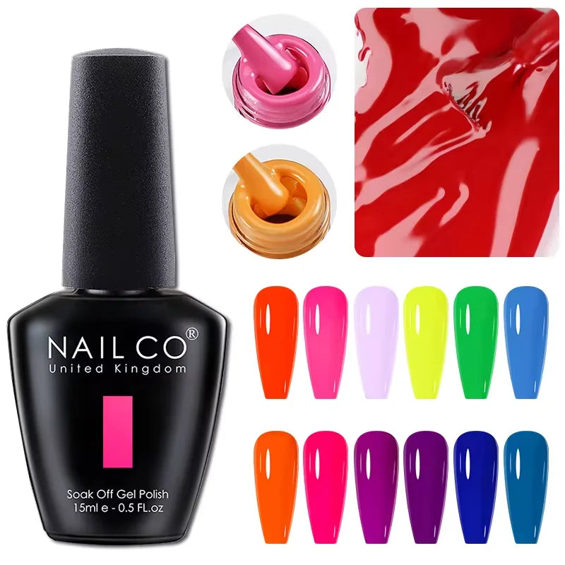 NAILCO 15ml Nail Polish Gel Vernis Semi Permanent UV Gel Gel Polish Manicure Varnish Nail Art Nude Gel Poliish