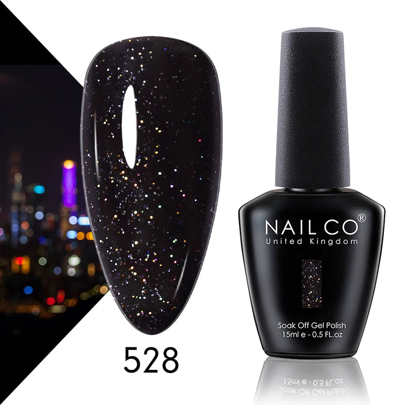 NAILCO 15ml Gel Nail Polish Vernis Semi Permanent Solid Soak Off UV Gel Varnish Nail Art Manicure BaseTop Coat