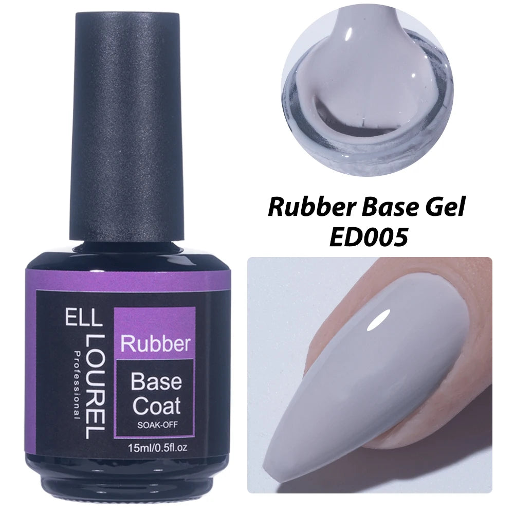 Vernis Semi-Permanent Base Rubber ELL LOUREL - plusieurs couleurs 15ml