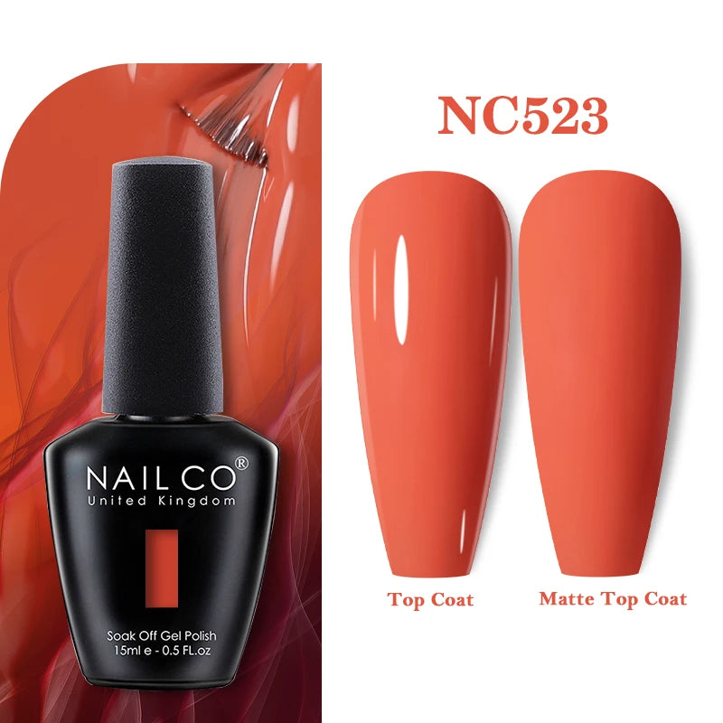 NAILCO 15ml Vernis Semi Permanent UV  Varnish Gel Nail Polish Nails Art Gel Manicure Design TOP BASE Hybrid