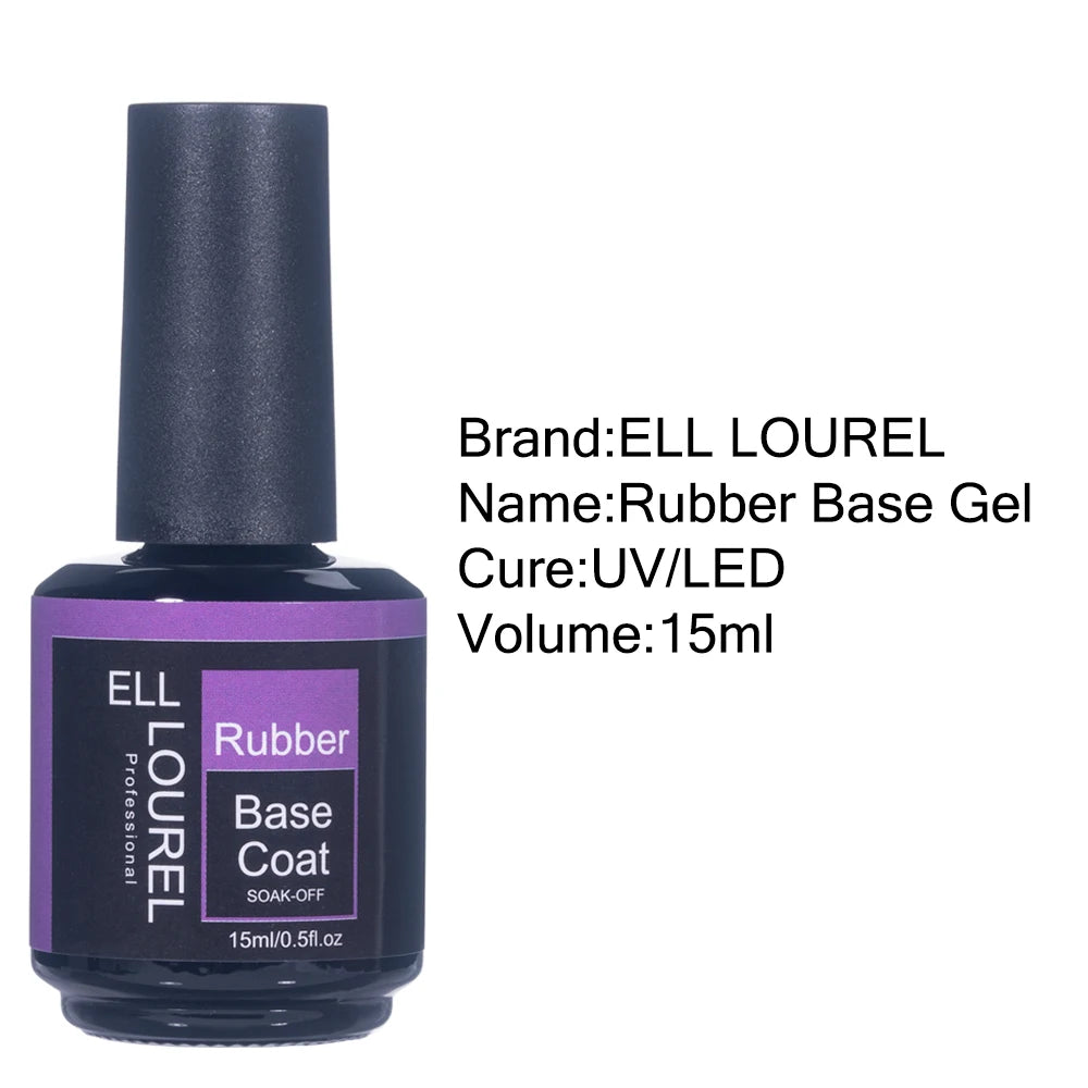 Vernis Semi-Permanent Base Rubber ELL LOUREL - plusieurs couleurs 15ml