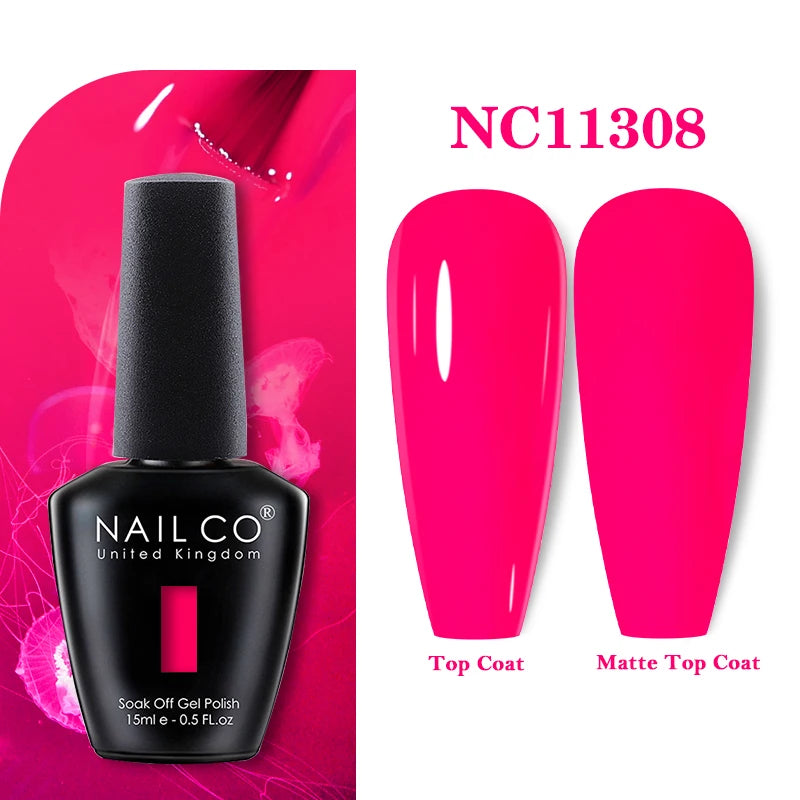 NAILCO 131Colors Vernis Semi Permanent UV Varnish Gel Nail Polish Nails Art Gel Manicure TOP BASE Varnish Hybrid