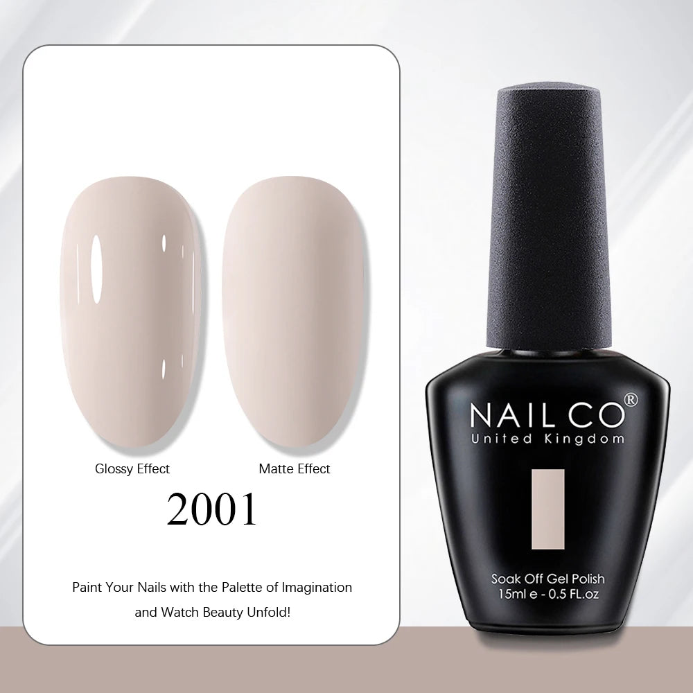 NAILCO 15ml Nail Polish Gel Vernis Semi Permanent UV Gel Gel Polish Manicure Varnish Nail Art Nude Gel Poliish