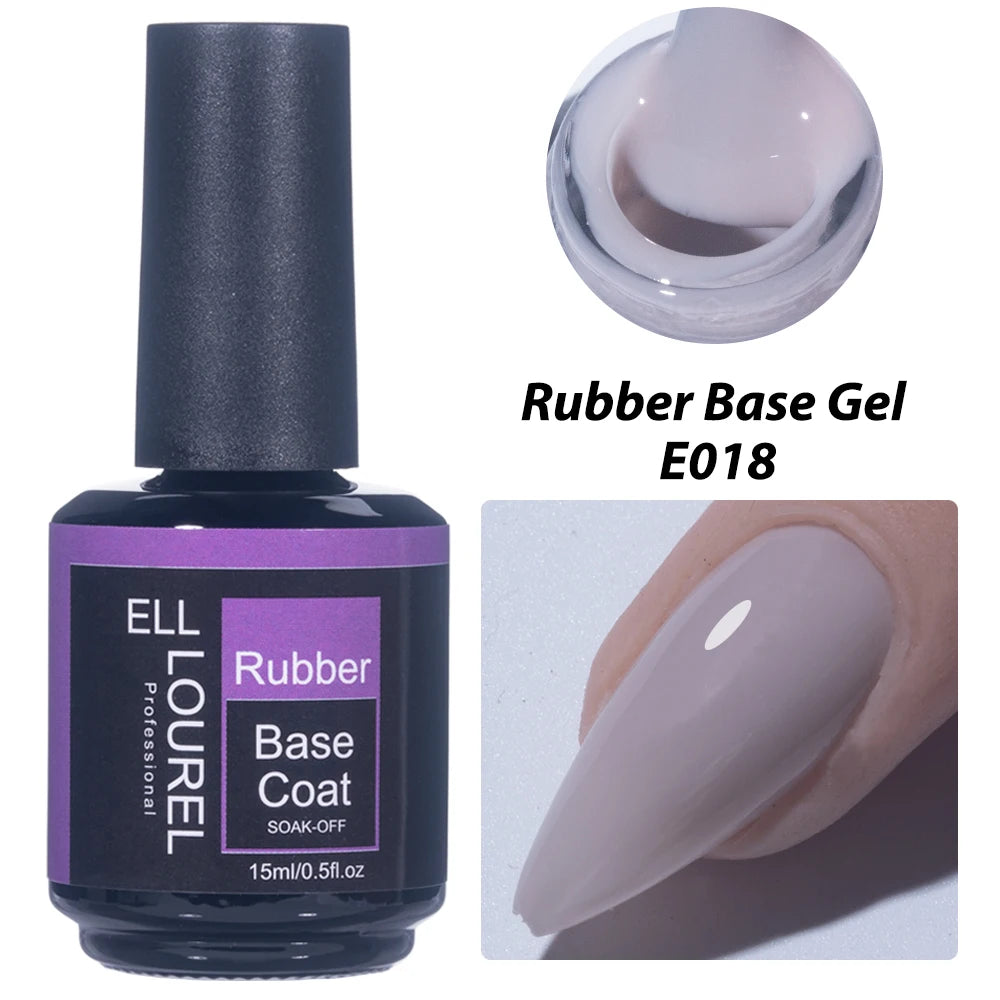 Vernis Semi-Permanent Base Rubber ELL LOUREL - plusieurs couleurs 15ml