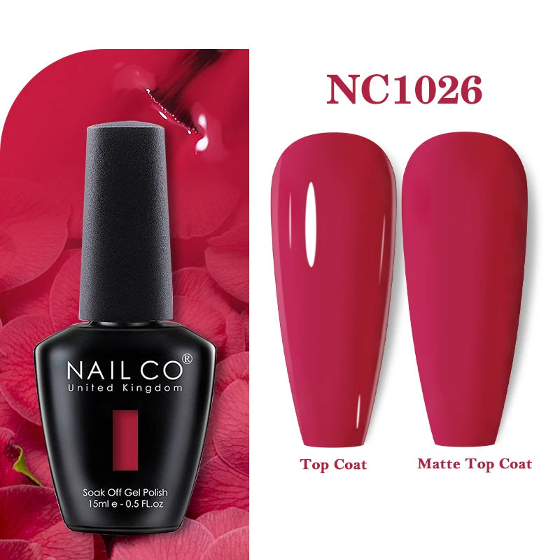 NAILCO 131Colors Vernis Semi Permanent UV Varnish Gel Nail Polish Nails Art Gel Manicure TOP BASE Varnish Hybrid