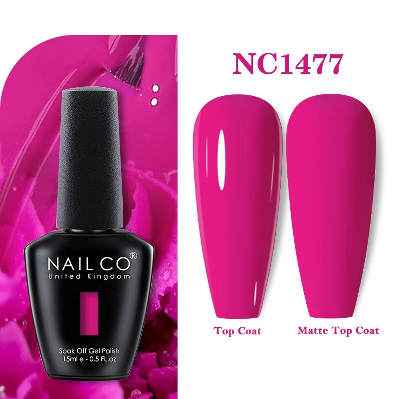 NAILCO 15ml Vernis Semi Permanent UV  Varnish Gel Nail Polish Nails Art Gel Manicure Design TOP BASE Hybrid