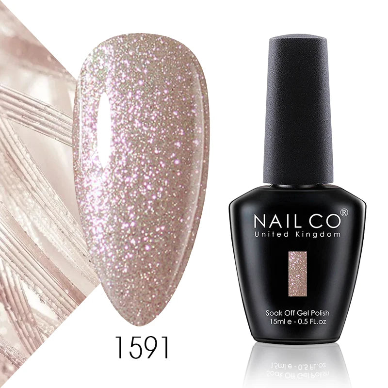 NAILCO 15ml Gel Nail Polish Vernis Semi Permanent Solid Soak Off UV Gel Varnish Nail Art Manicure BaseTop Coat