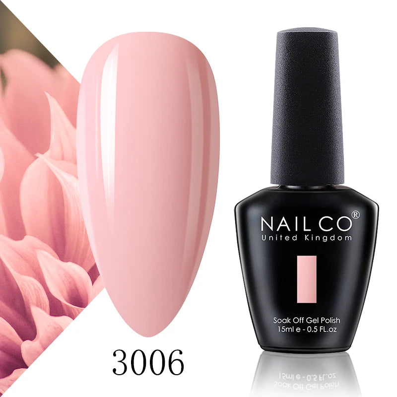 NAILCO 15ml Gel Nail Polish Vernis Semi Permanent Solid Soak Off UV Gel Varnish Nail Art Manicure BaseTop Coat