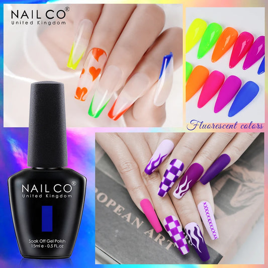 NAILCO 15ml Nail Polish Gel Vernis Semi Permanent UV Gel Gel Polish Manicure Varnish Nail Art Nude Gel Poliish