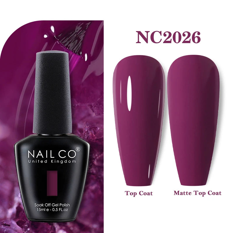 NAILCO 131Colors Vernis Semi Permanent UV Varnish Gel Nail Polish Nails Art Gel Manicure TOP BASE Varnish Hybrid
